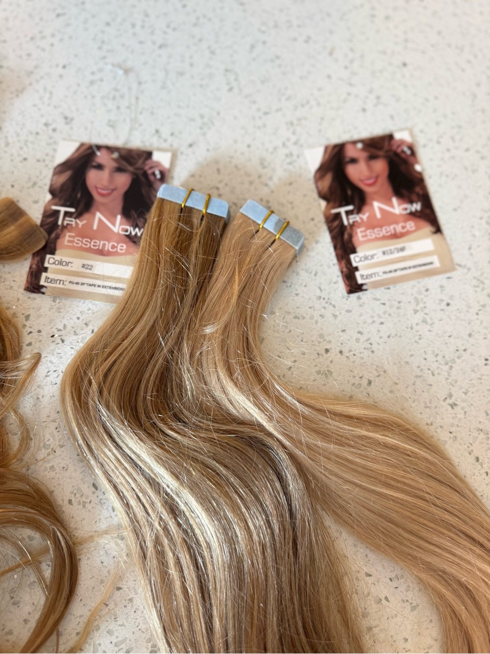 Tape-In Hair Extensions — Honey Blonde